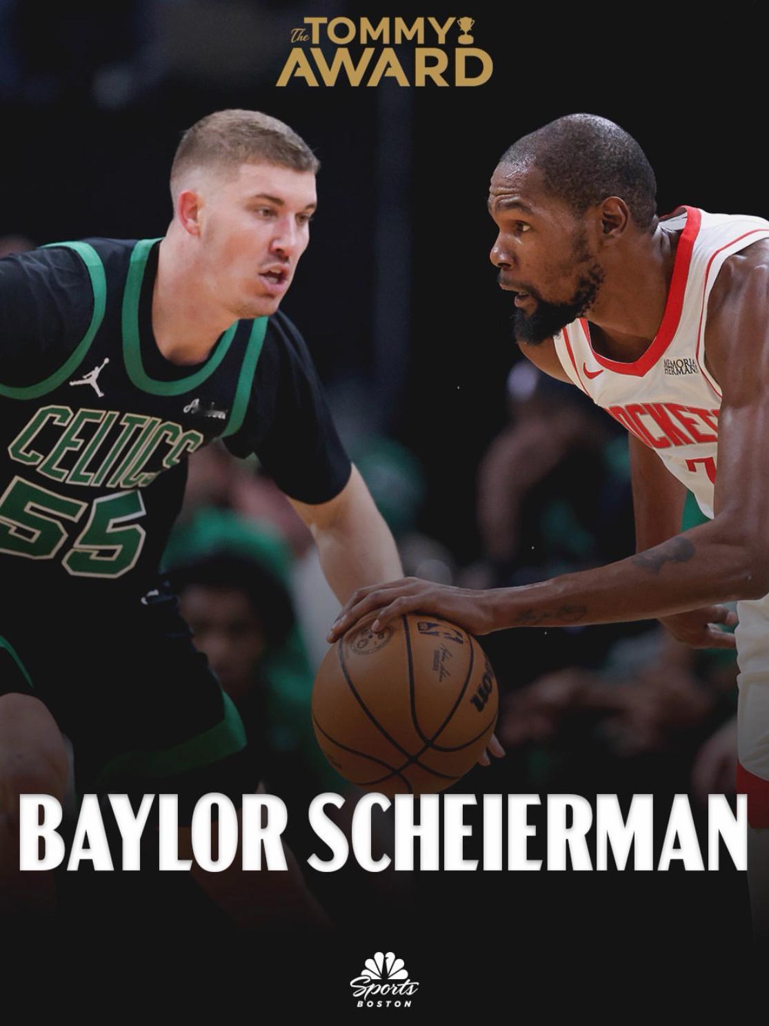 凯尔特人国度 今日比赛【 The Tommy Award 】 得主 : Bayl