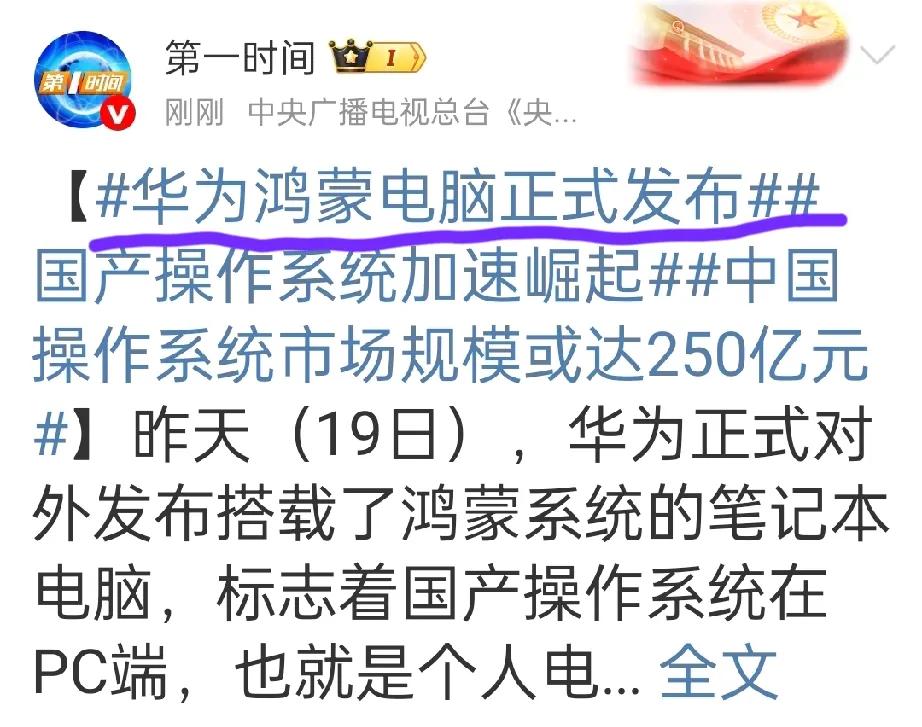 华为鸿蒙电脑操作系统为什么比小米自研3nm芯片意义还重大？

全球电脑操作系统主
