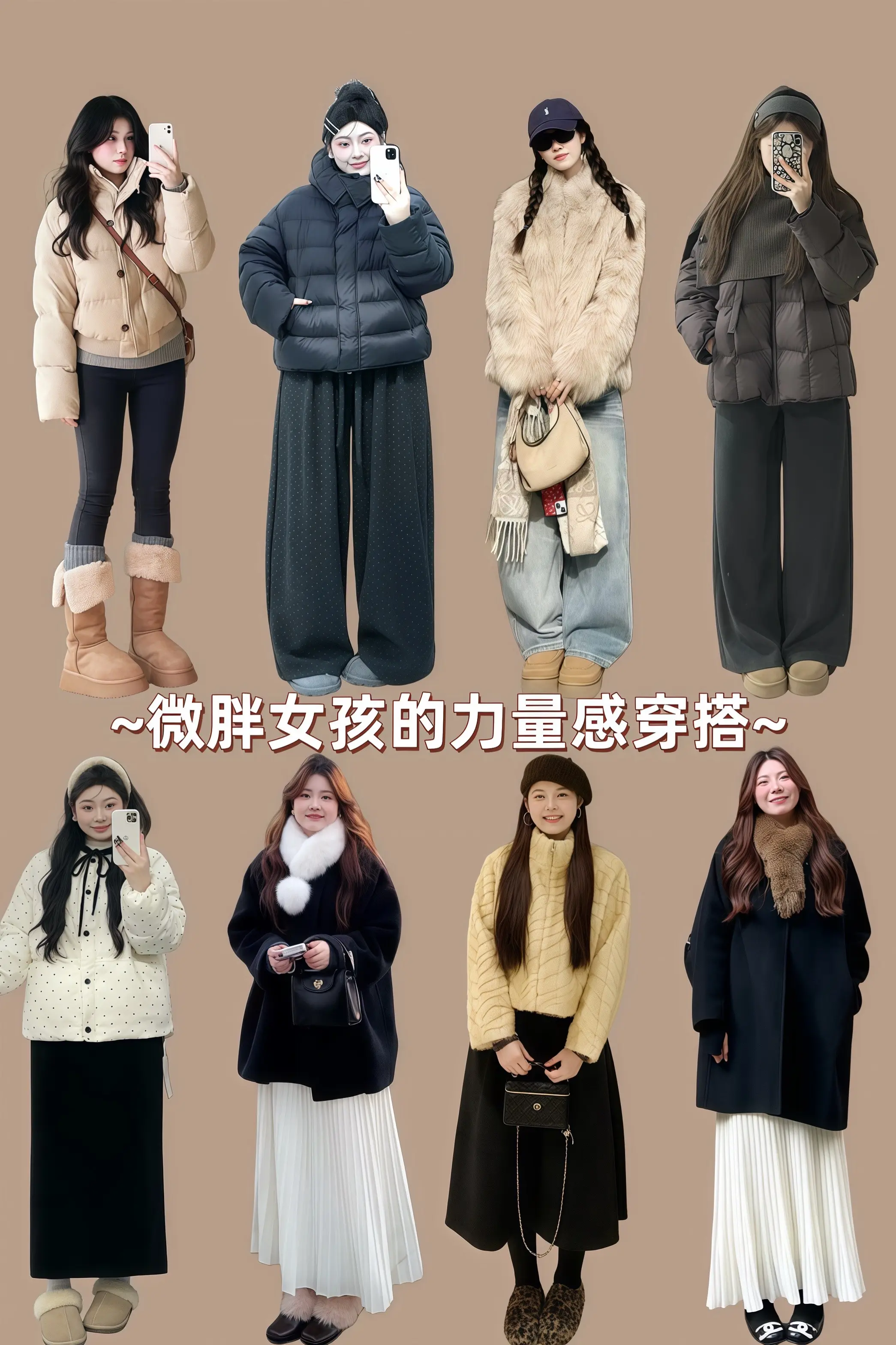 微胖女孩的力量感穿搭 冬季穿搭过年穿什么高级感穿搭新年战袍