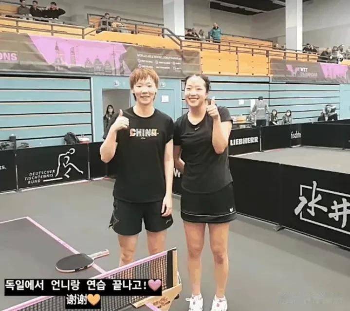 王曼昱的身高优势真的是为中国女乒争了光，韩国女乒身高170的申裕斌比中国女乒的，