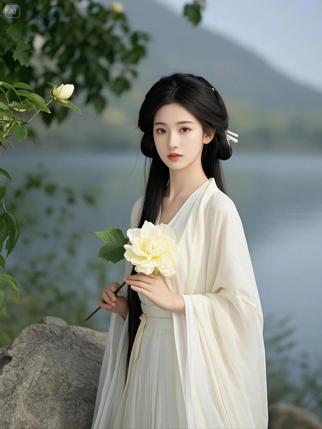 水调歌头明月几时有如画佳人 女子如诗美 汉服穿搭