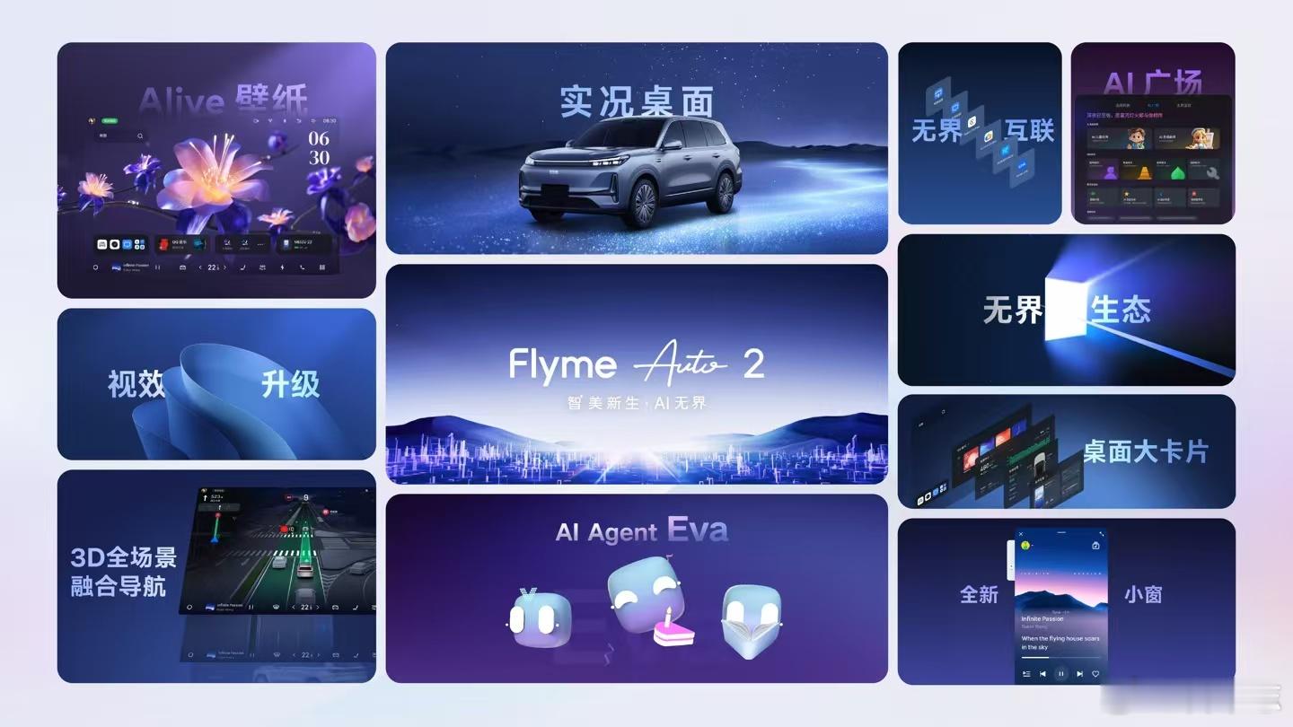 名车志新闻 基于原生5层AI座舱架构，吉利Flyme Auto 2发布。·  首