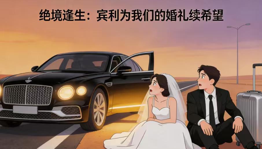 大喜日子被婚车扔在高速口！这对新人崩溃了，下一秒一辆宾利停了下来
结婚当天，被自