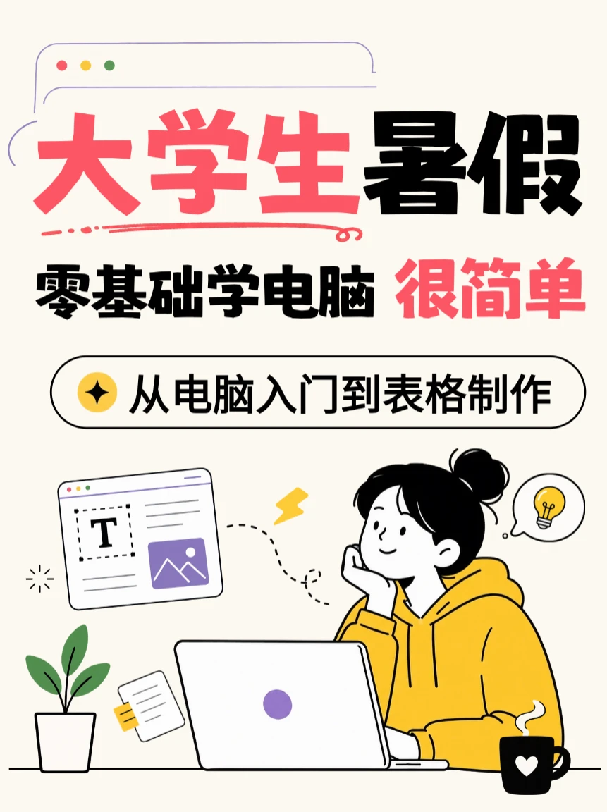 大学生暑假逆袭✨15天零基础吃透办公软件！