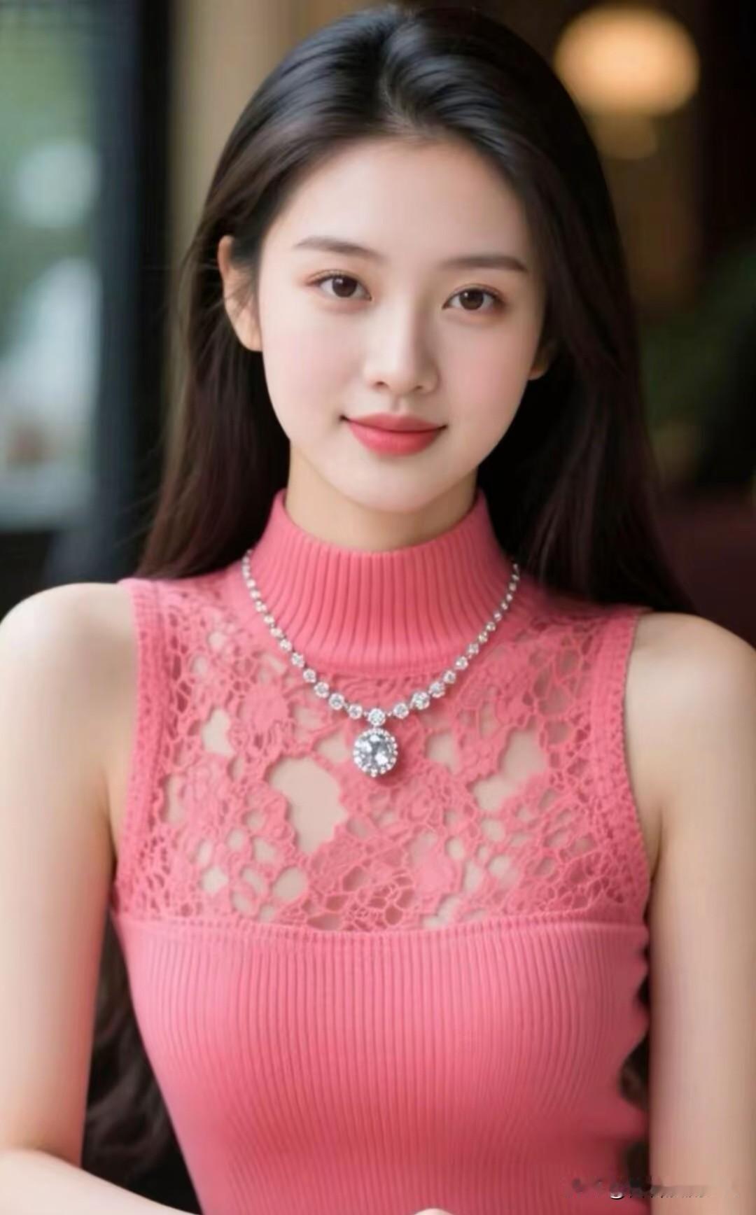 一七令·颜
 
颜。
如玉，如莲。
眉含黛，眼藏烟。
红衫轻缀，钻影微圆。
蕾丝