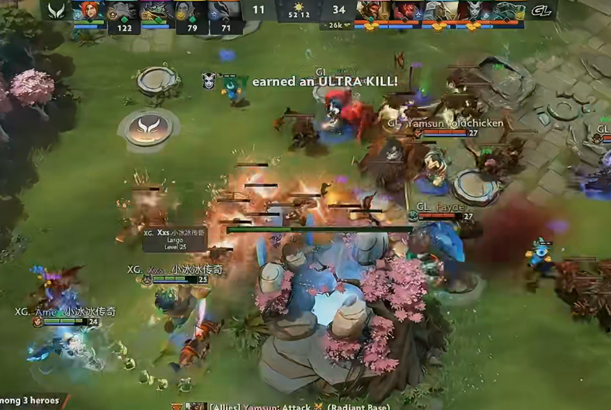 XG第一局不敌小组排名靠后的GL，这盘最大的败笔就是风行在顶着对面毒狗潮汐的情况