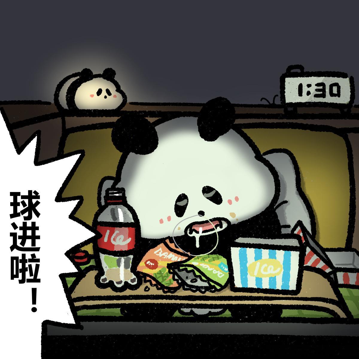 仪式感满满，睡意更浓浓……奇思和圆宝世界杯