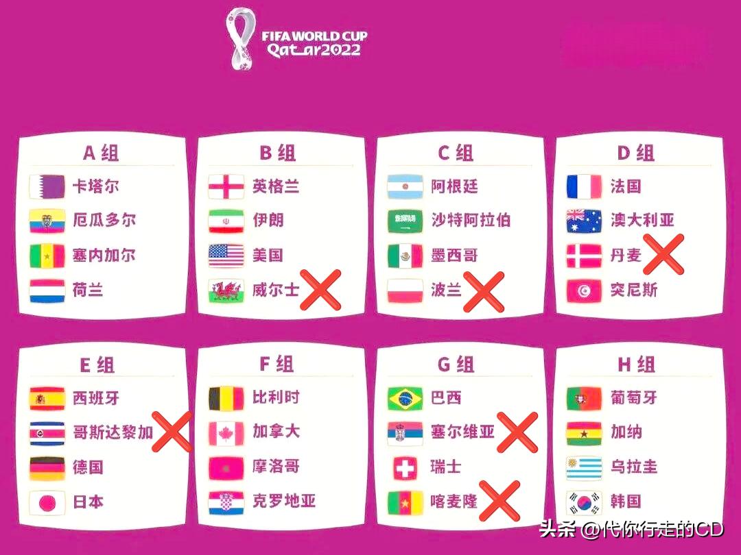 难以置信！2022世界杯32队仅有6队未进2026世界杯。
它们分别是：丹麦、波