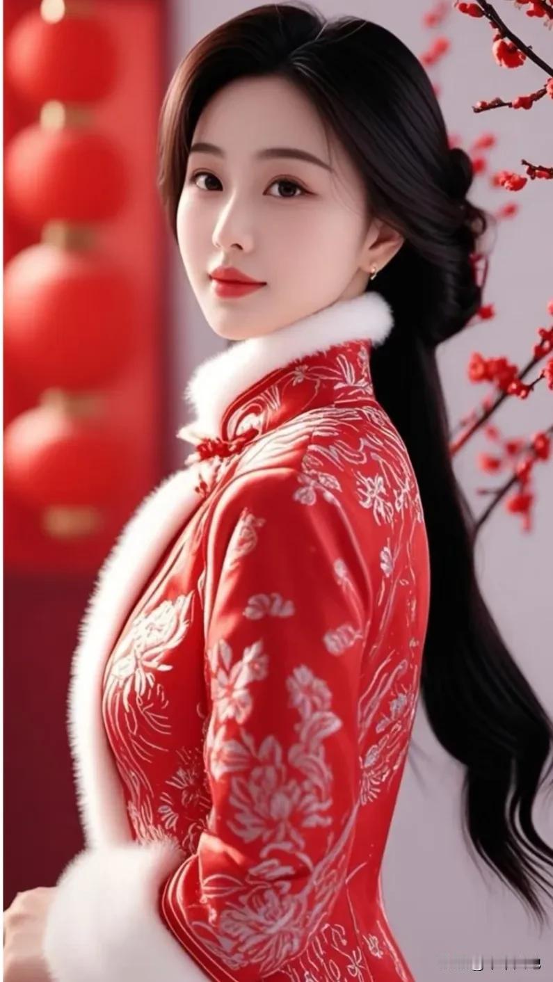 新年红衣仙女照总是特别吸引人的眼晴。新年本就是喜庆时刻，红衣更添氛围。无论是明星
