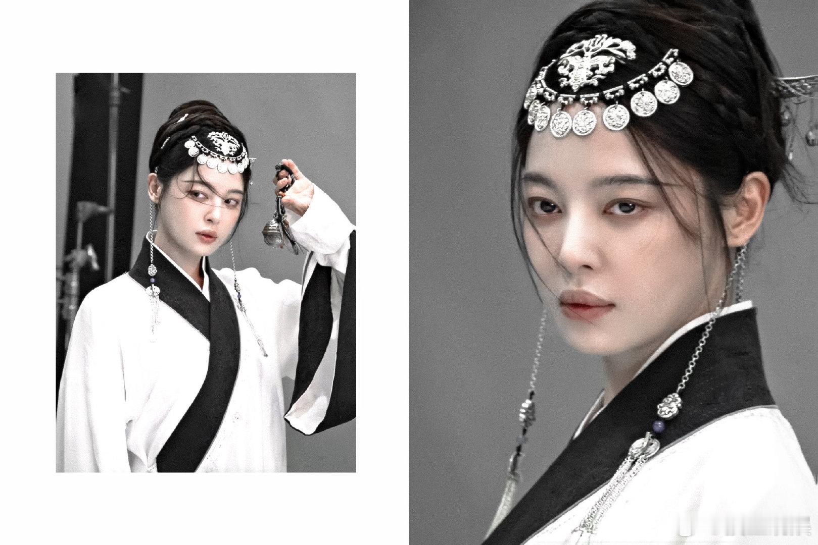 辛芷蕾金色战损妆 眼神里的破碎感太戳人了，仿佛刚从尸山血海里爬出来， yet s