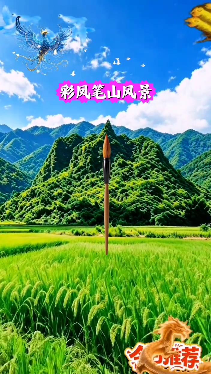 彩凤笔山风景。