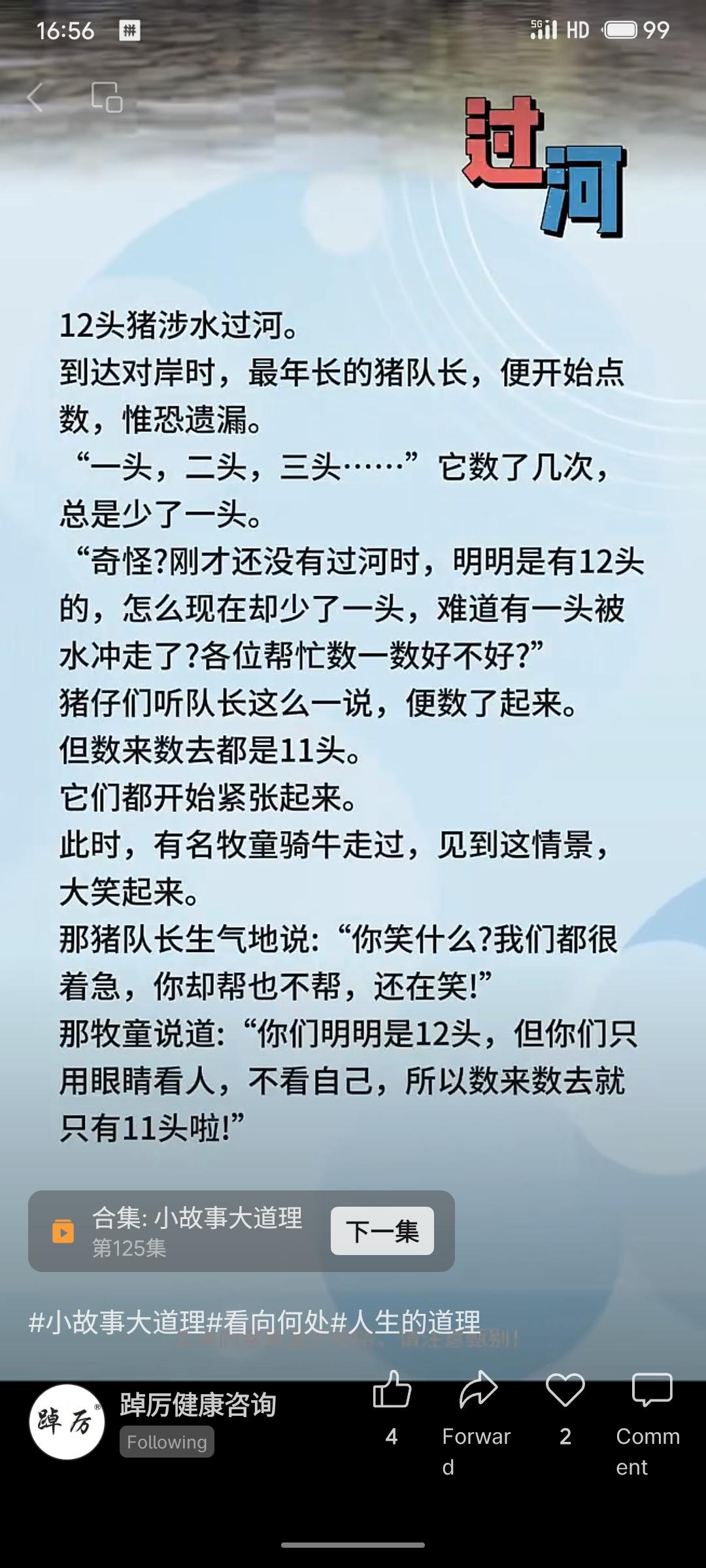 12头猪过河后，猪队长反复清点都只有11头，其他猪仔也确认短缺一头。路过的牧童见