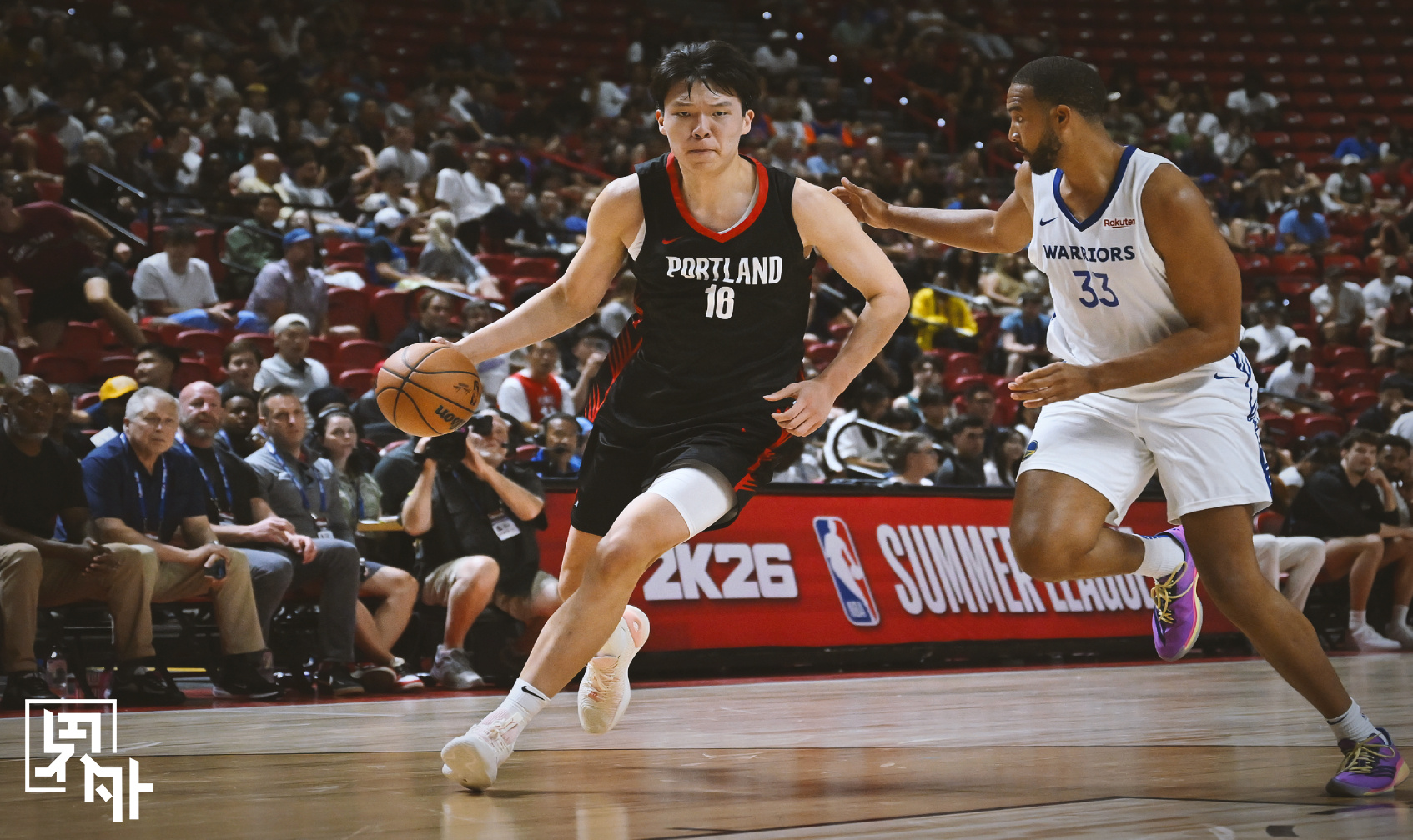 杨瀚森得分上双  首秀证明自己！NBA夏季联赛，开拓者16号秀、中国中锋杨瀚森首