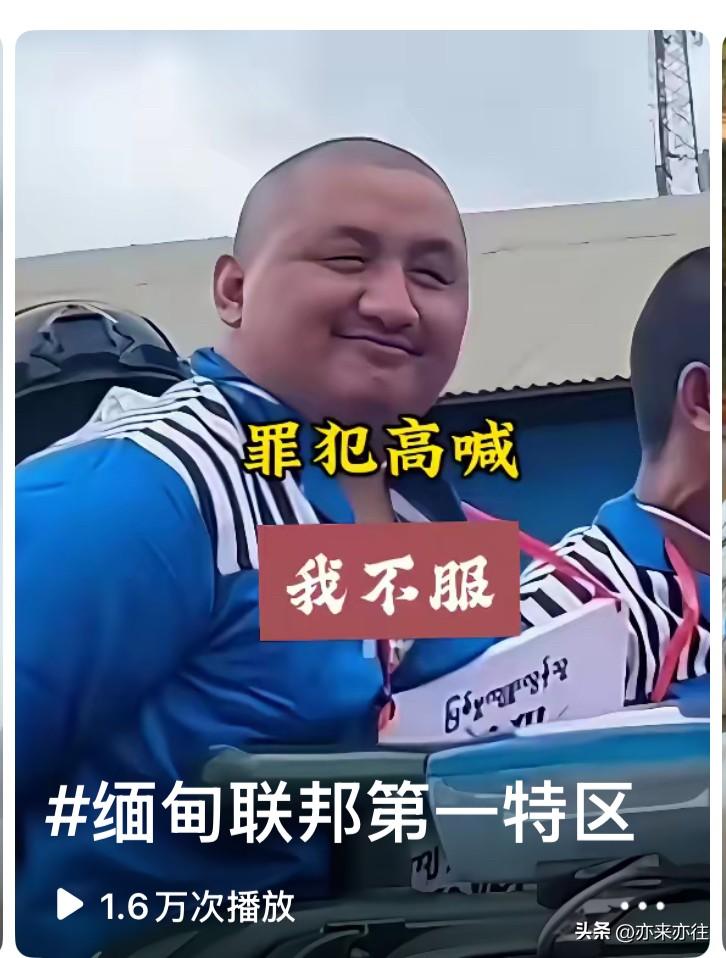 近日，在缅甸联邦第一特区的公捕公判大会上，一名张姓罪犯在现场多次高声叫嚷：“我不