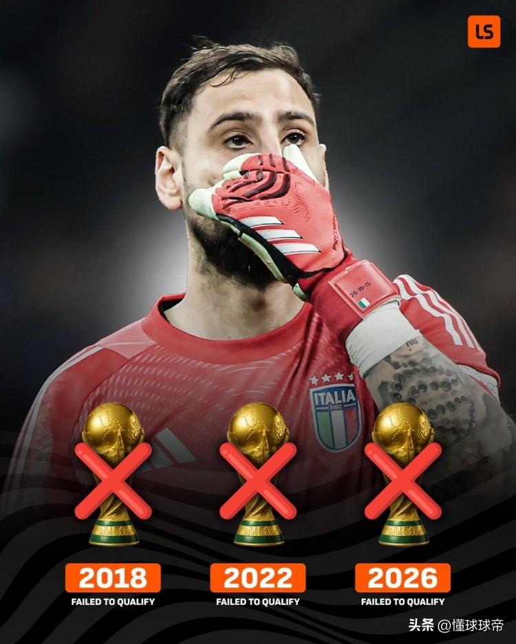 足坛最贵的门将，竟然连世界杯都没机会参加！

 意大利不出意外的倒在了附加赛上，