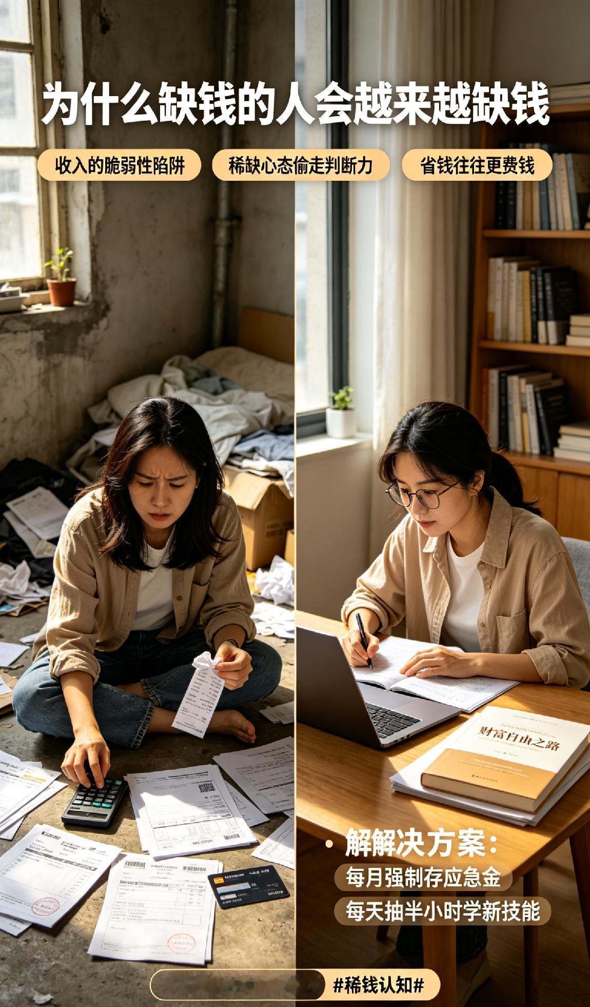 不知道你有没有过这种感受：明明已经很省了，明明每天都在忙，可手里的钱永远不够花，