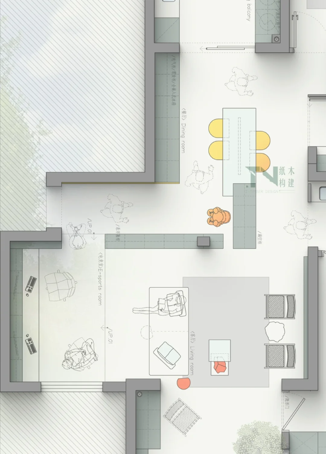 四叶草户型改造｜00后的家，给我一个电竞房