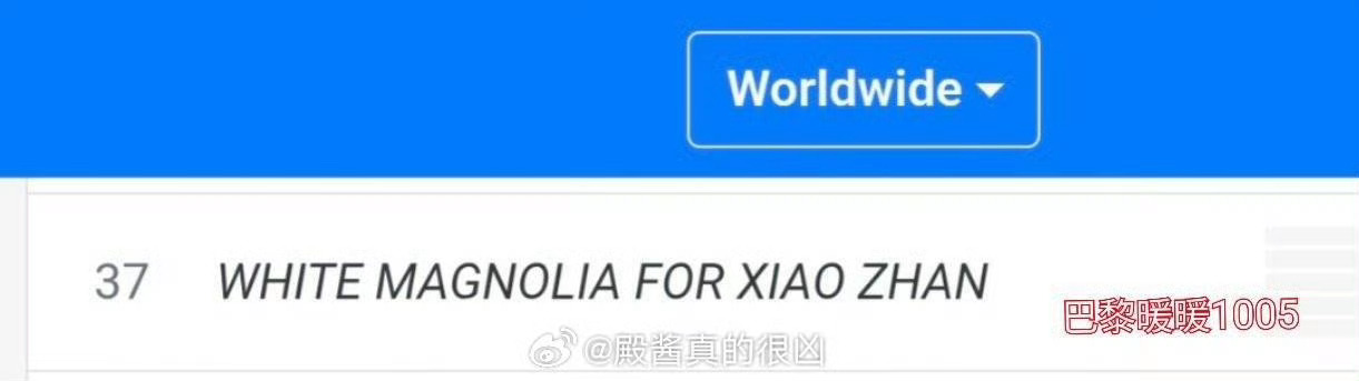 白玉兰跟着肖战登上世趋肖战带白玉兰登世趋肖战带着白玉兰登世界趋势第一人，无敌 