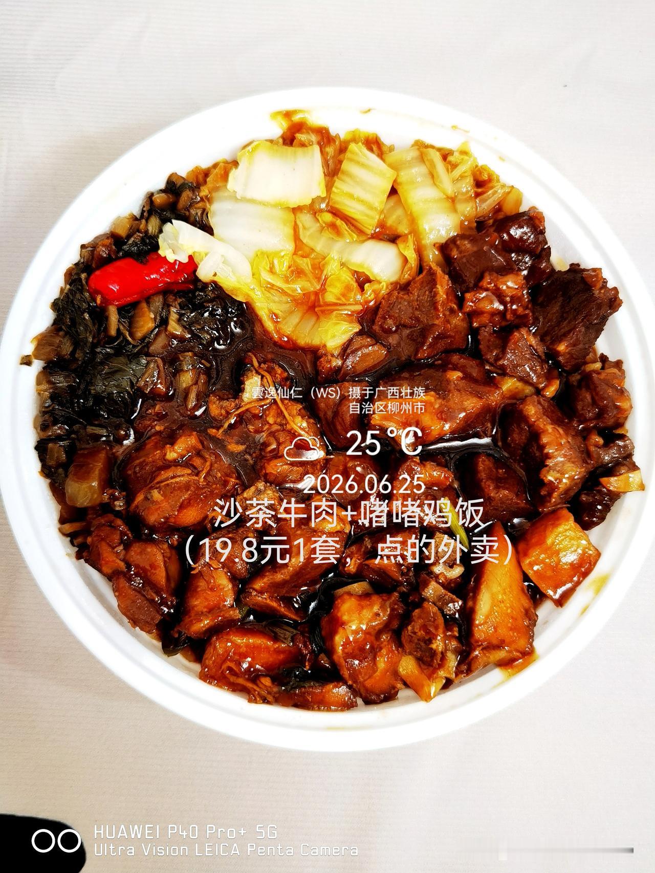 月居生活记录（9992）广西壮族自治区柳州市（29）品尝小吃10：沙茶牛肉+啫啫