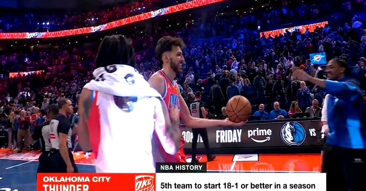 雷霆这赛季真杀疯了！18胜1负的战绩，看得人热血沸腾——这是要冲73胜的节奏啊？