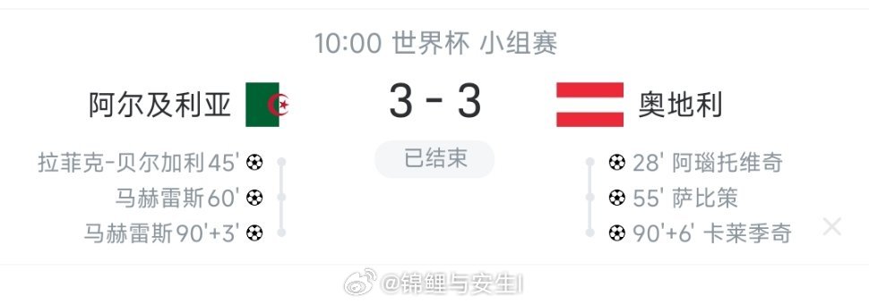 笑死，阿尔及利亚和奥地利那场比赛可以纳入北影教材了，给了伊朗希望又再破灭。 