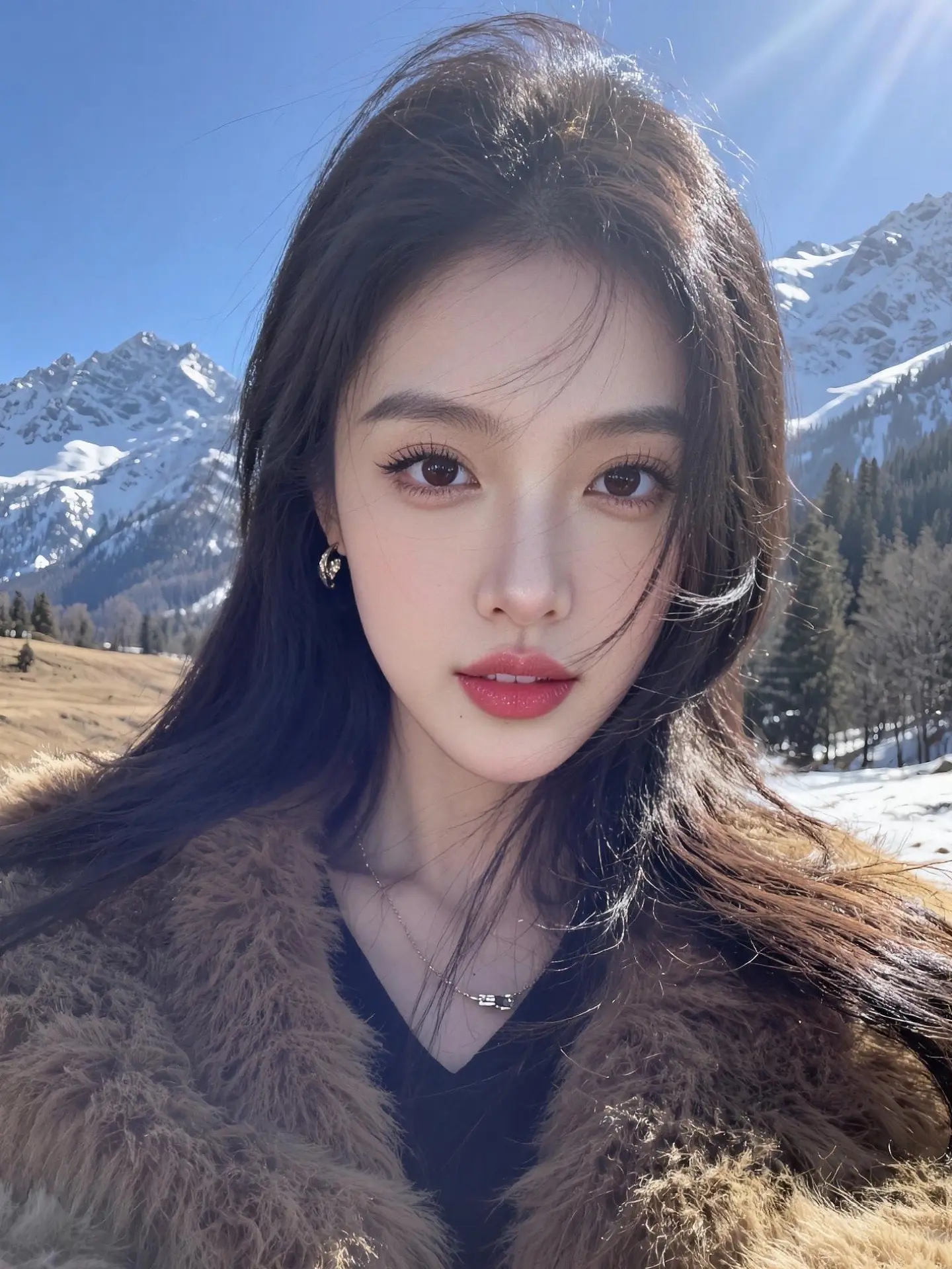 AI雪山逆光自拍 ai创作 玩法合伙人计划 情绪音乐玩法新风向