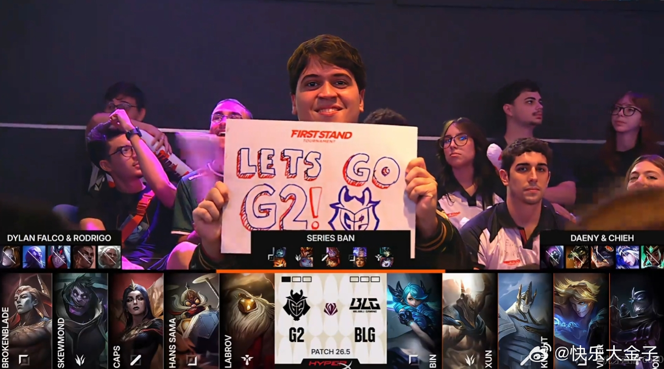 Bin扛起BLG BLG第二把完全押宝Bin哥的格温了，加油扳平比分吧！BLG状