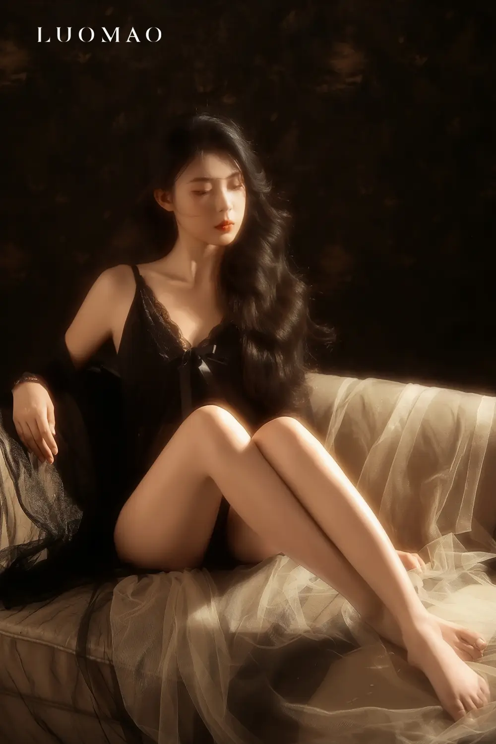 💫暗夜绽放的禁忌美学｜厦门纯欲黑纱写真。光影在薄纱上跳着危险的探戈 ...