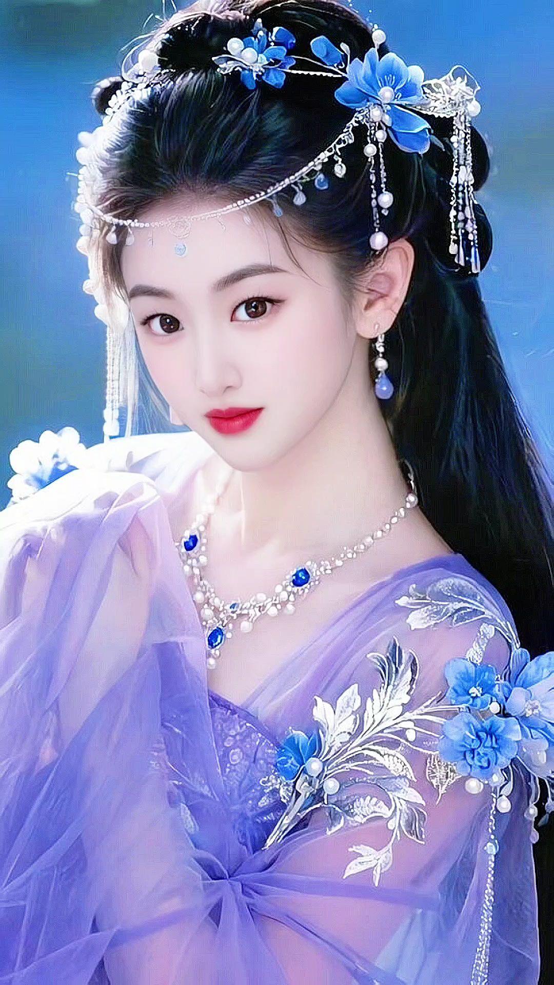 惊艳 古典妆造 紫色汉服妆造 古风妆容有多美 沉鱼落雁