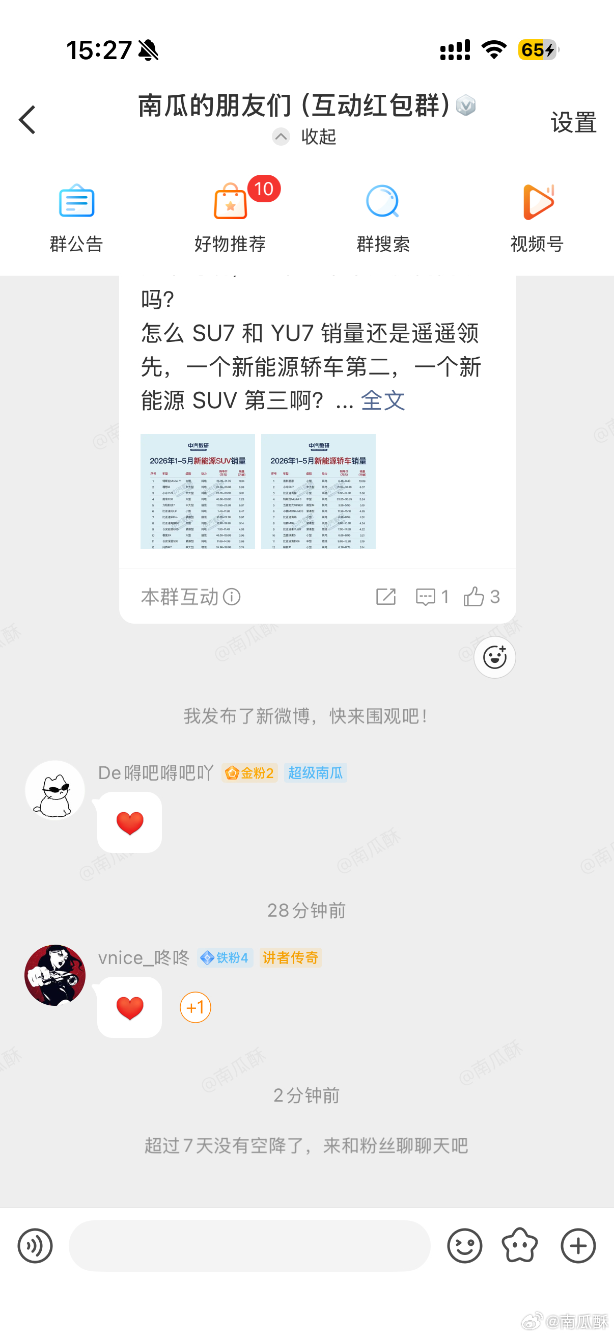 不是，我这条微博咋了啊？点赞、评论、阅读都不显示，甚至我微博粉丝群里也没有。。。