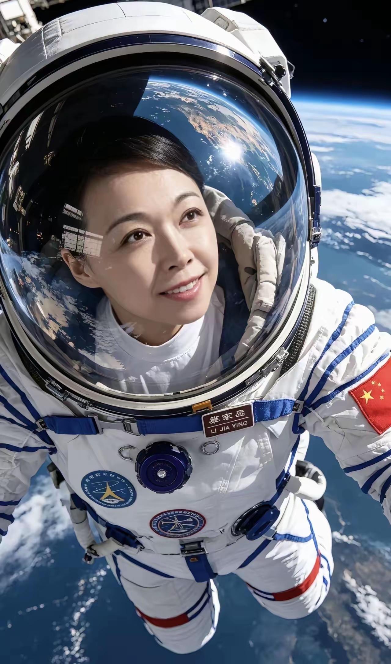 本来黎家盈就长的漂亮，大大的眼睛，高挺的鼻梁，洁白整齐的牙齿，才42岁就是三个孩