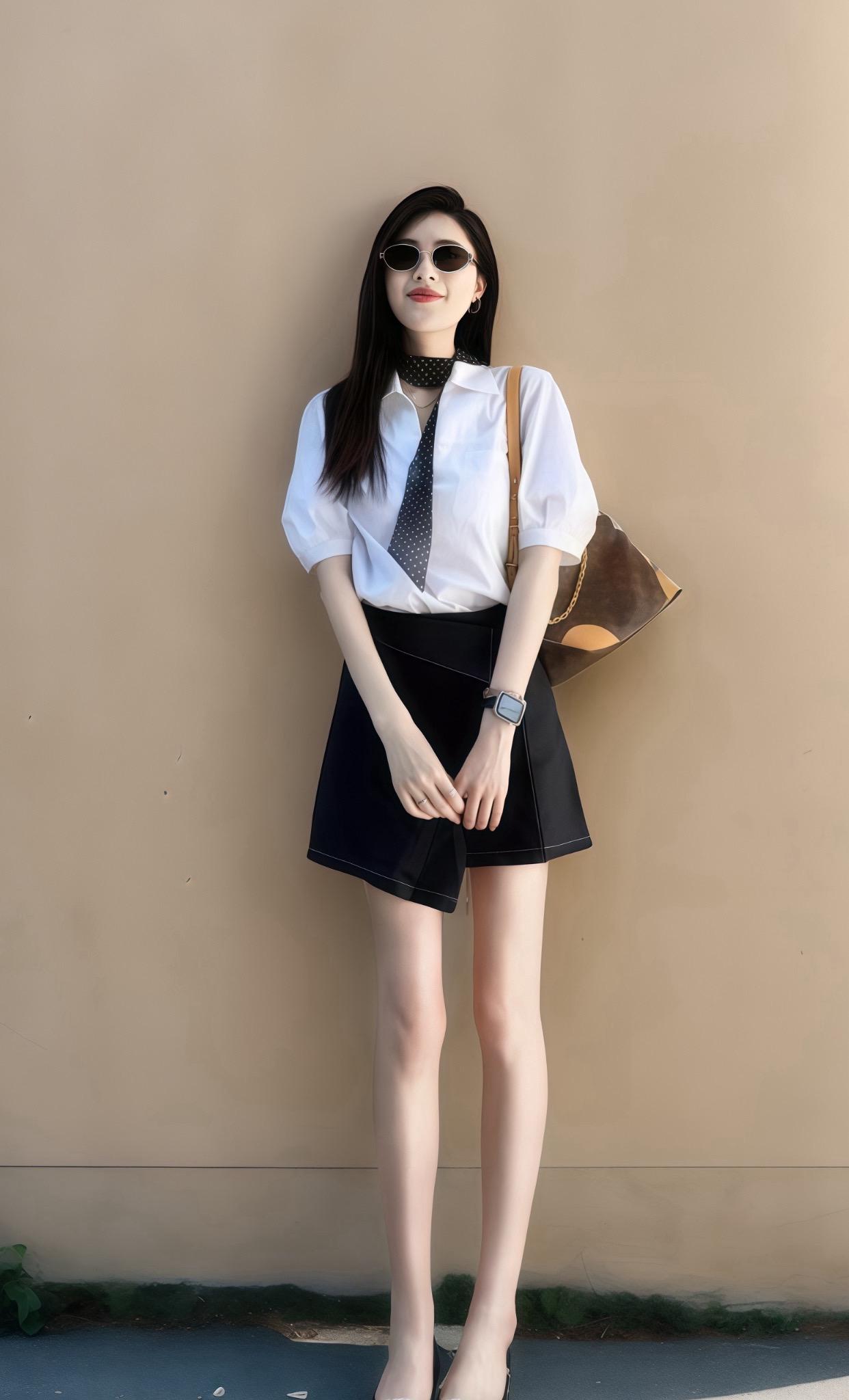 流动线条勾勒慵懒高级感，解锁穿搭新命题。独出心裁的不对称半身裙，与白色...