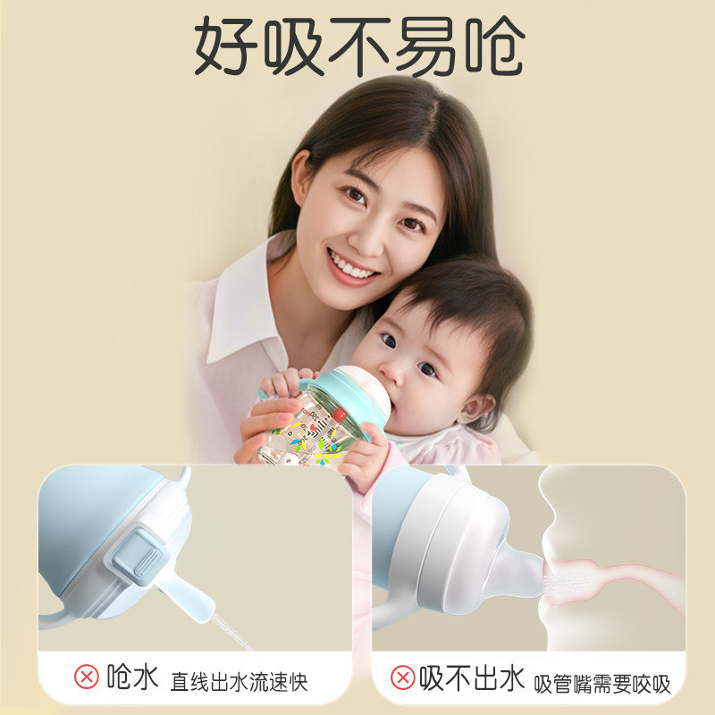 【贝亲】熊猫学饮吸管杯300ml 