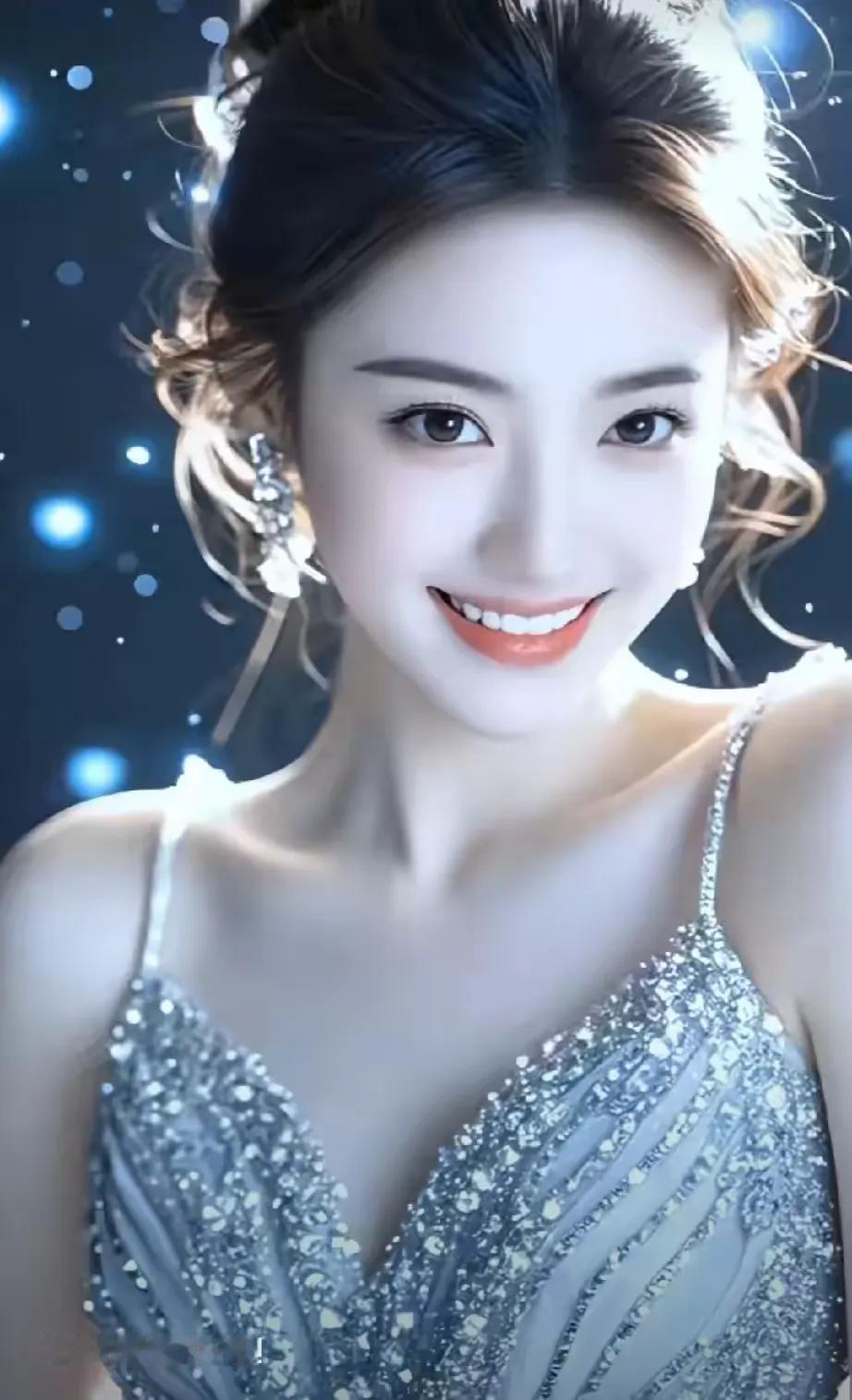 仙姿玉貌，倾城一笑