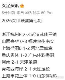 【女足黑板报】4586）  女甲最新战报 