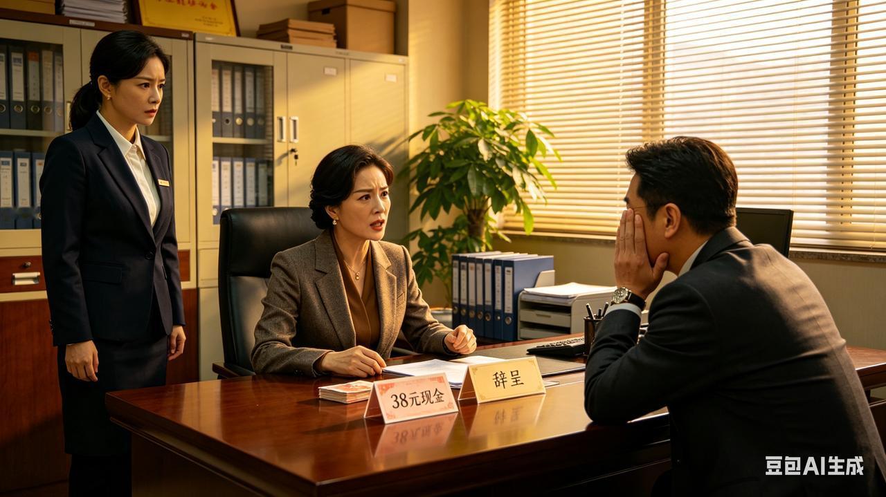 总裁太太看到我丢下的38元奖金和辞呈后，当场扇了男助理一巴掌，叫来财务：“谁给你