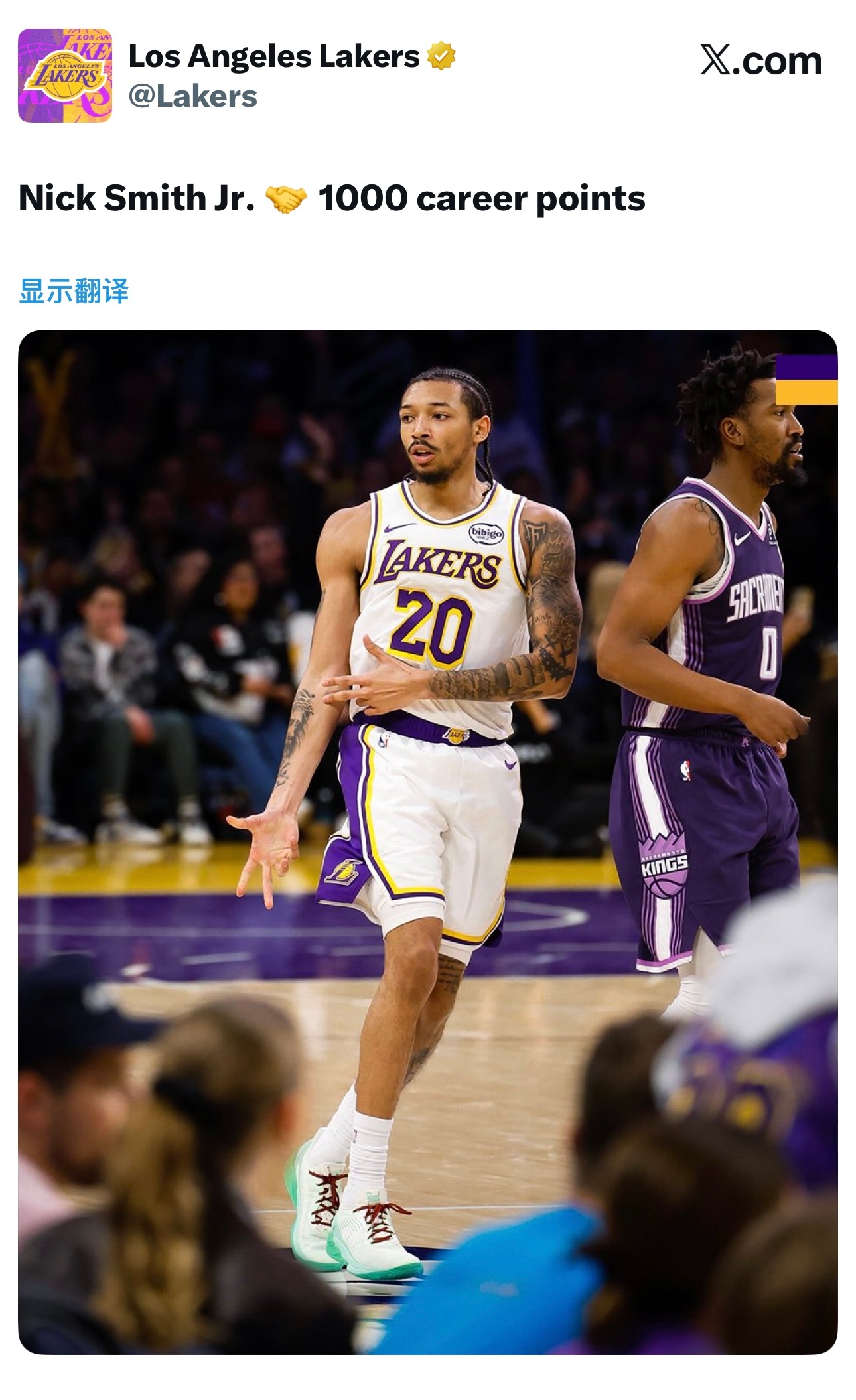 祝贺小尼克，生涯1000分里程碑！