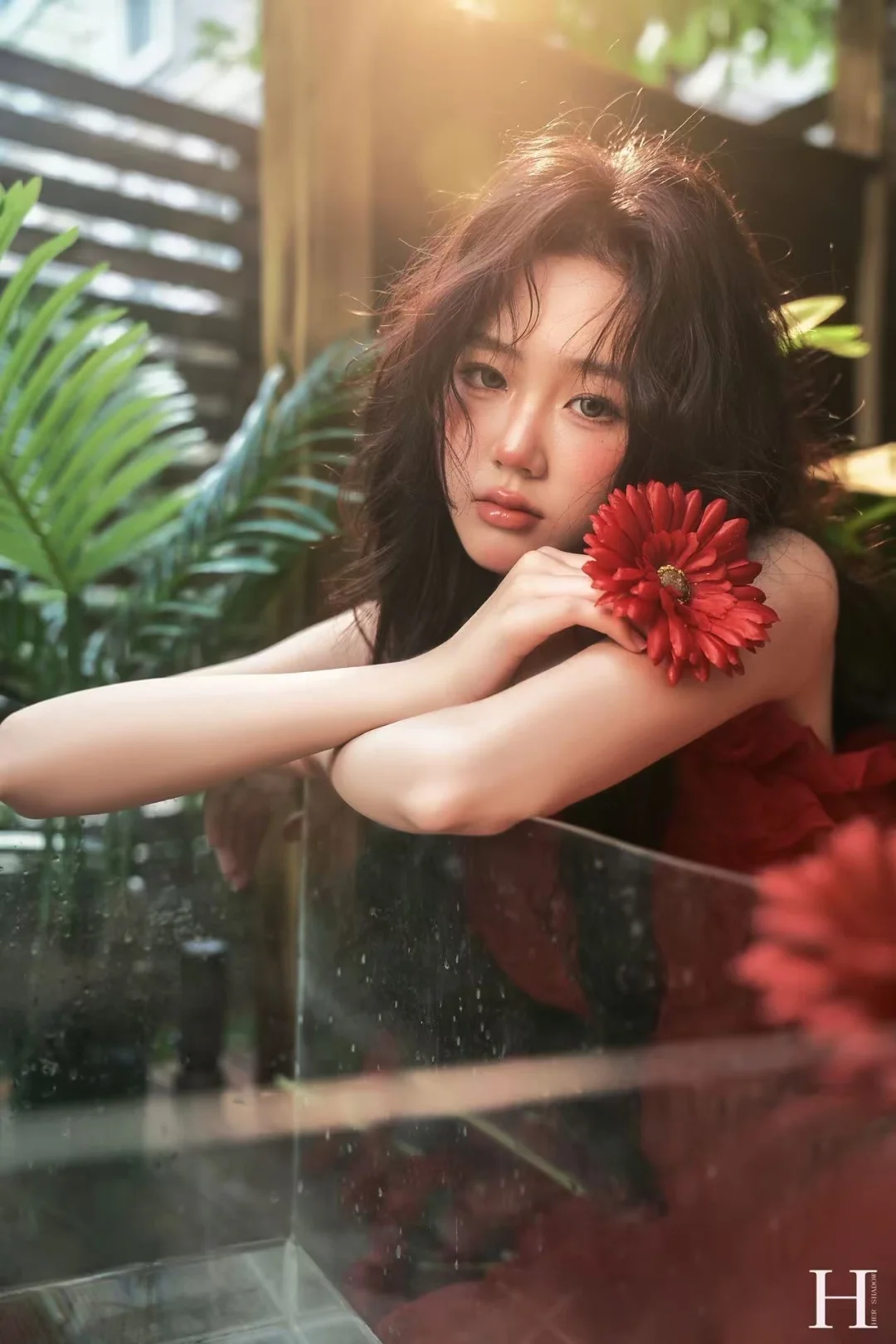 炽热红裙与落日撞个满怀🌺