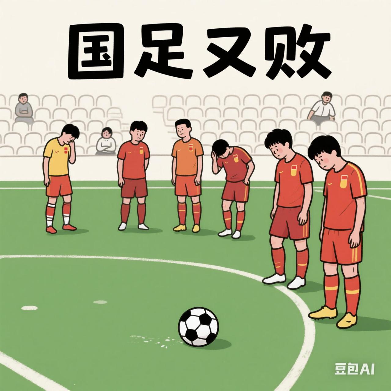 中国男足0：7慘败巴勒斯坦，送上几句话

”中国足球，好似一部老也修不好的旧机器