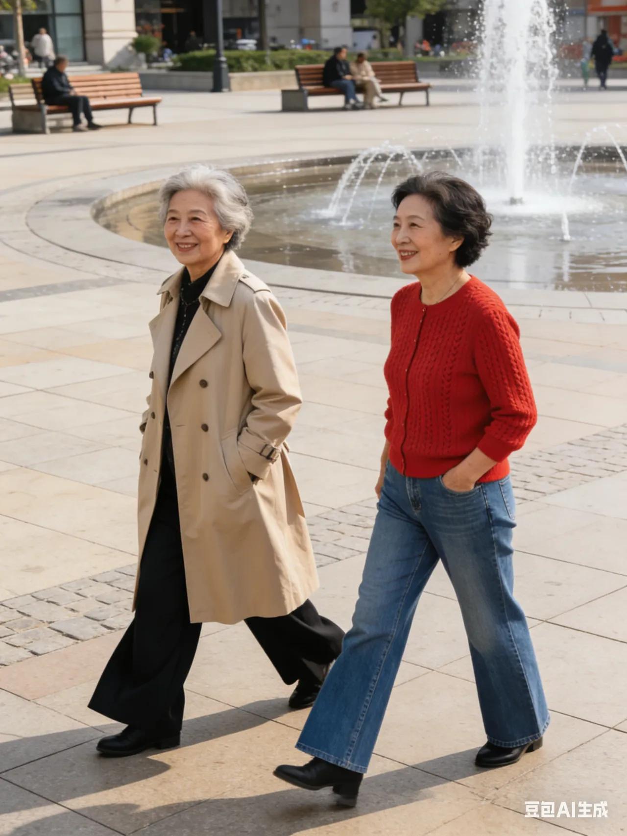 广场上，两位老阿姨在聊天。
甲说:“我现在啥心也不操了，儿子爱结婚不结婚，都是自