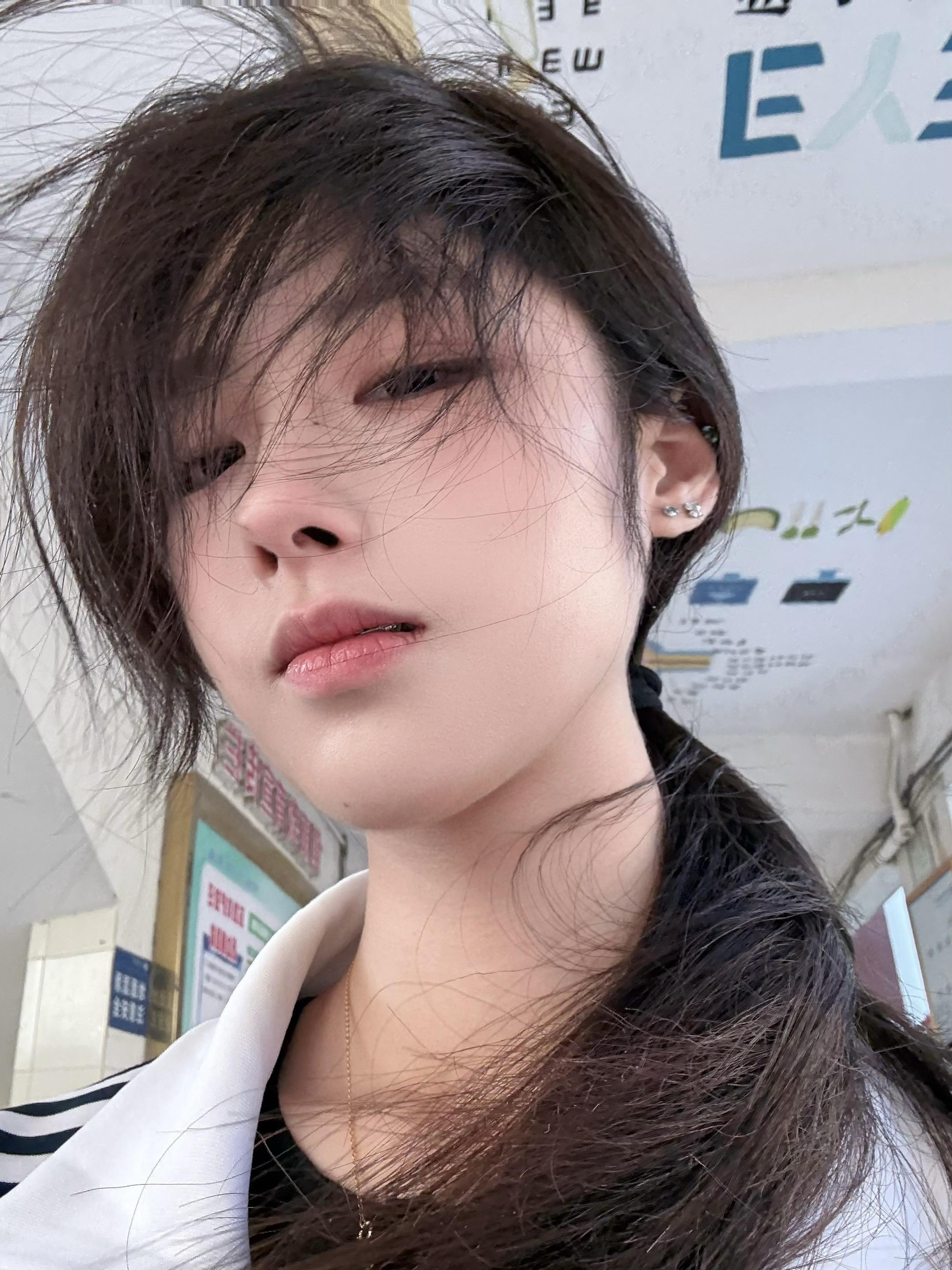 想象中被风吹的样子