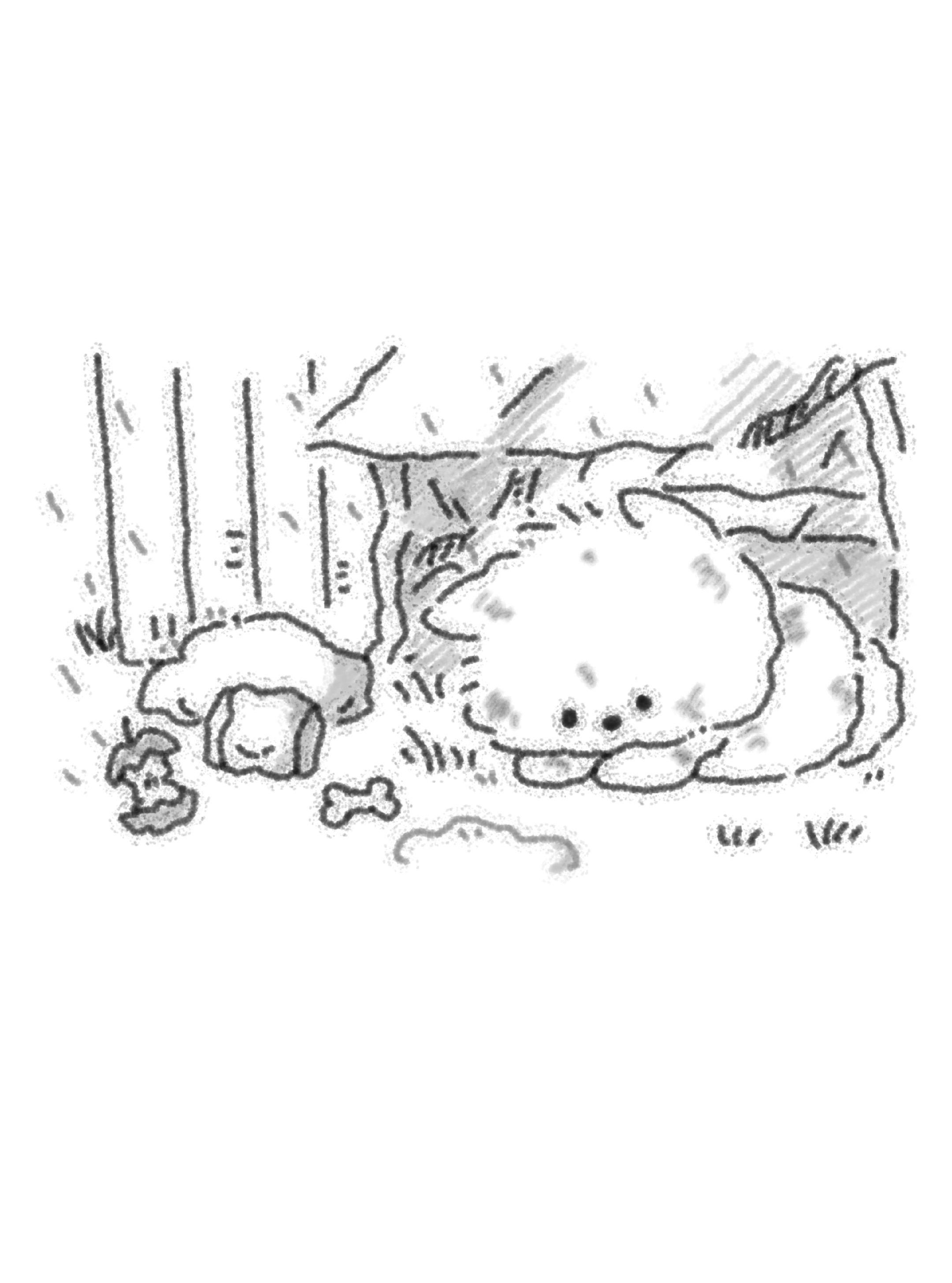 小狗的人生四格。短短四张画 就是小狗的一生