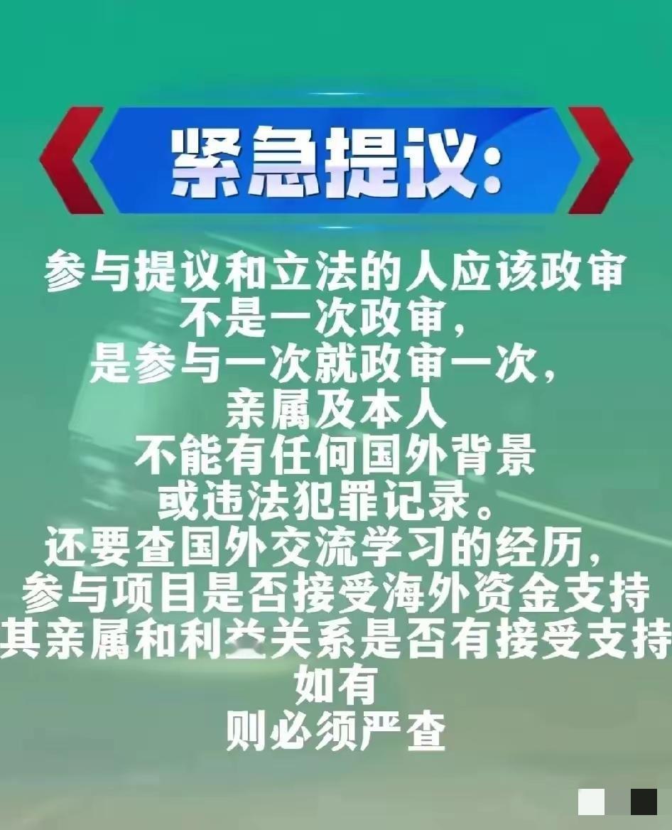 这个提议真是一针见血！

不是空喊口号，而是精准戳中了外部势力渗透的痛点，太实在