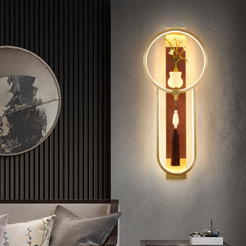 新中式壁灯客厅背景墙灯禅意中国风装饰氛围卧室床头高级感灯具