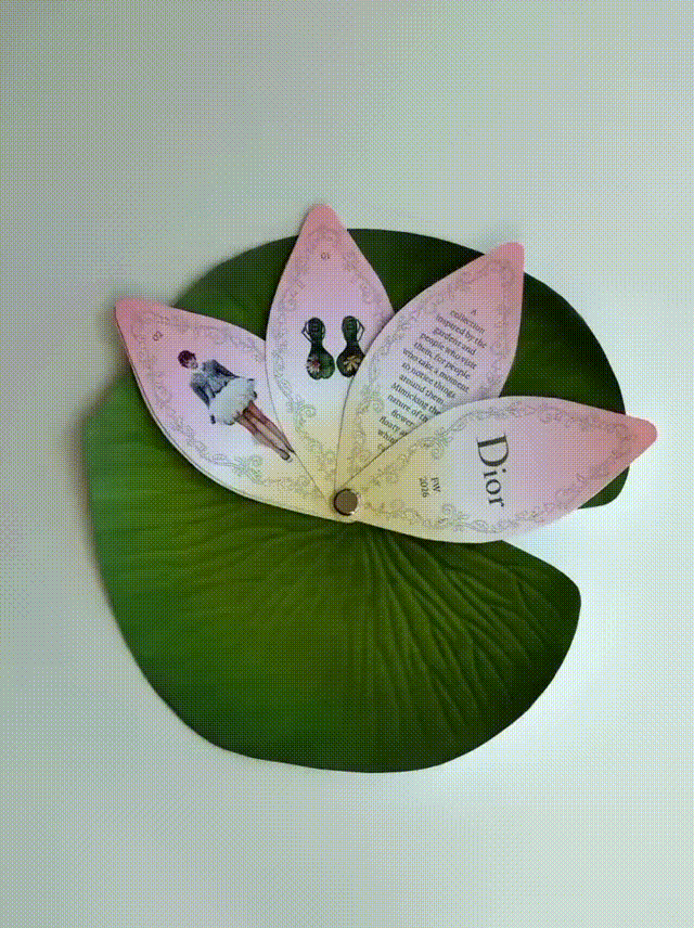 莲花时钟|设计：dior以莲花为造型载体，每一片花瓣都是一套独立妆造。艺术分享 