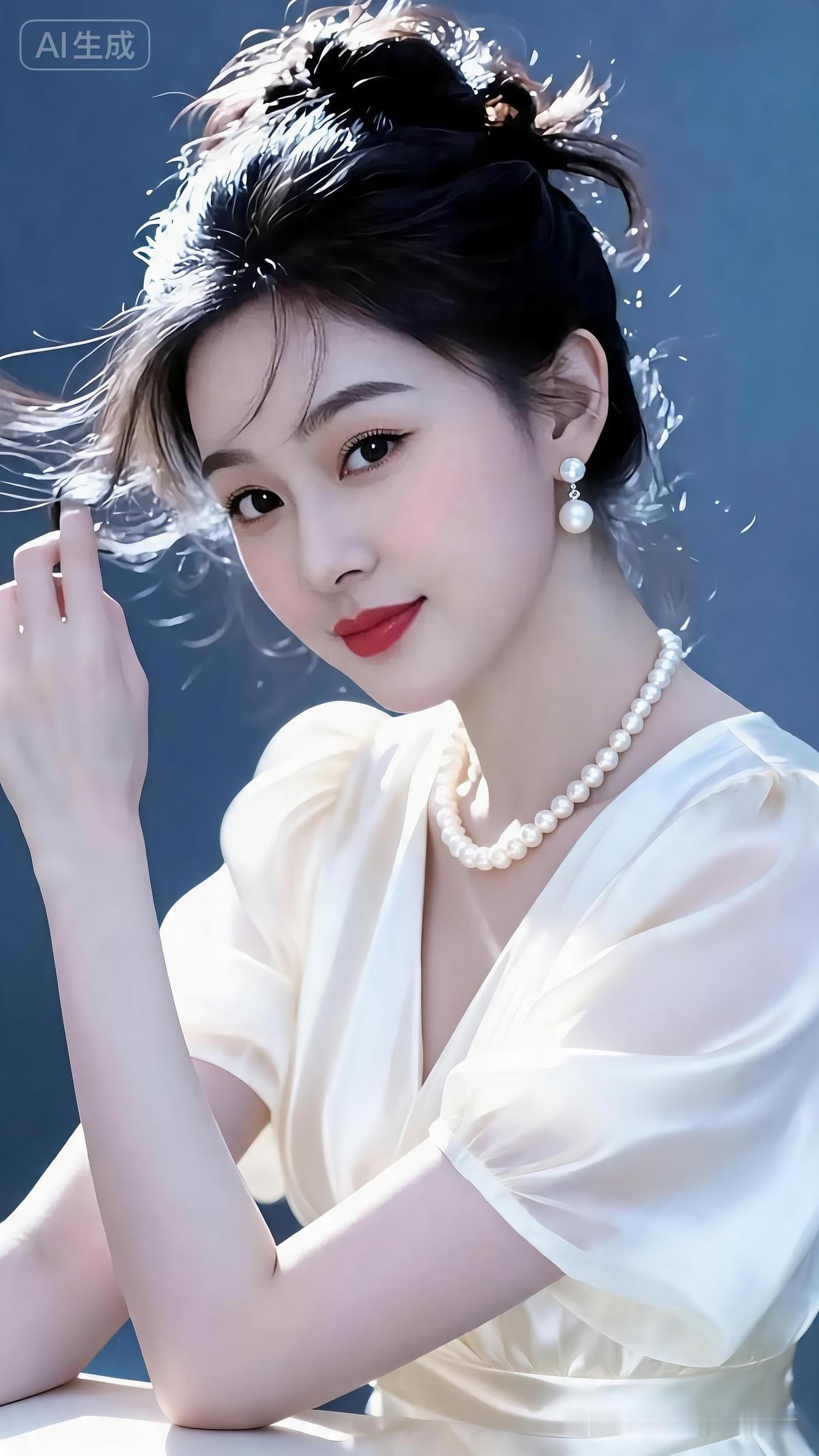 这姑娘打扮得真精致，祝幸福安康！