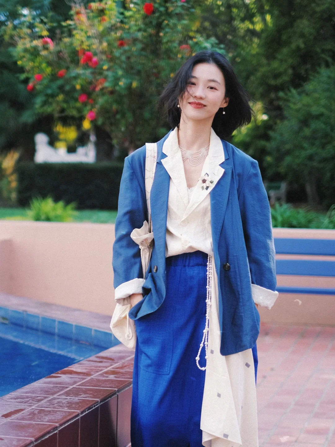 南法太远，不如先来个“蓝法穿搭”🇫🇷