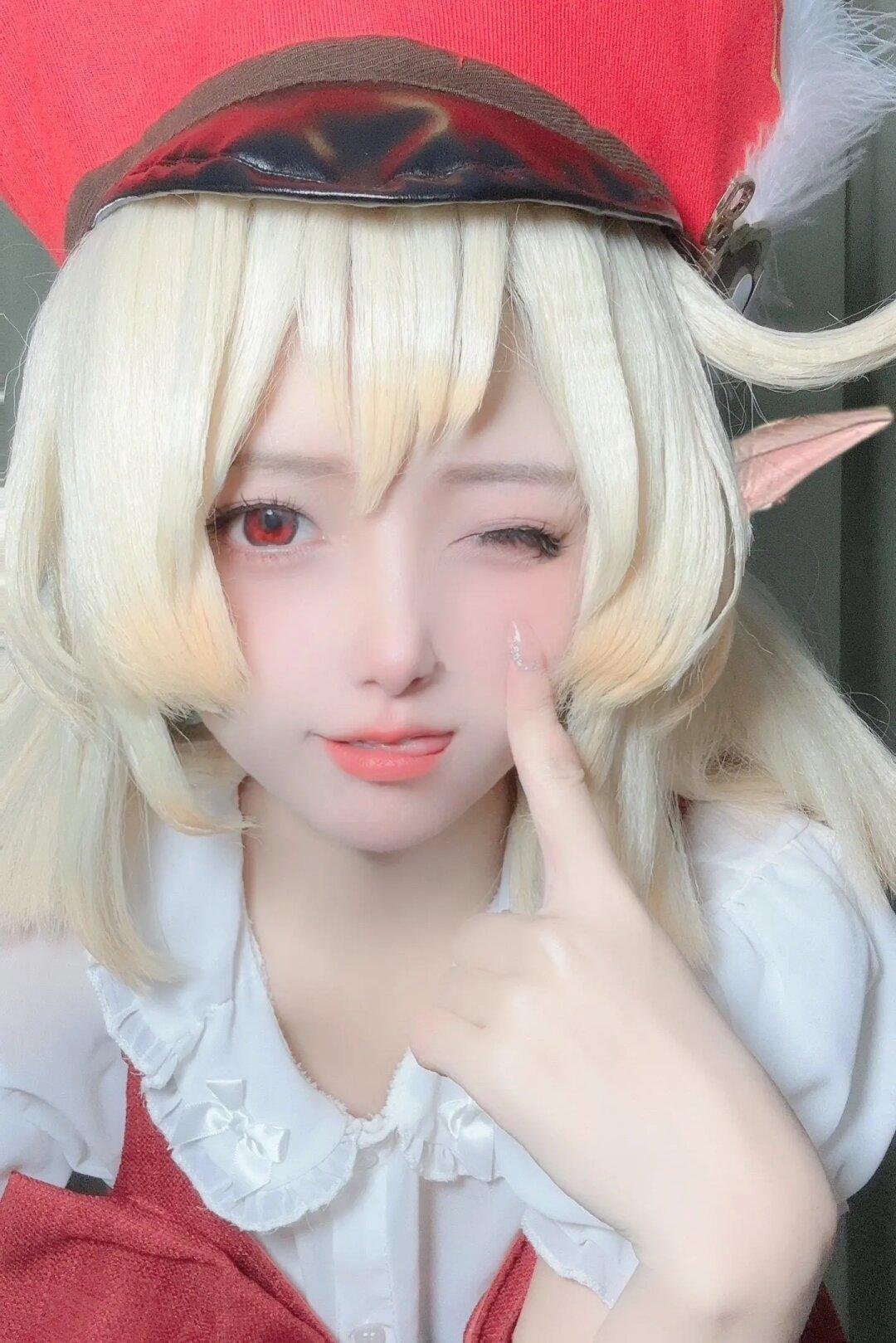 试了个可莉的妆，感觉不像，到底哪里出了问题