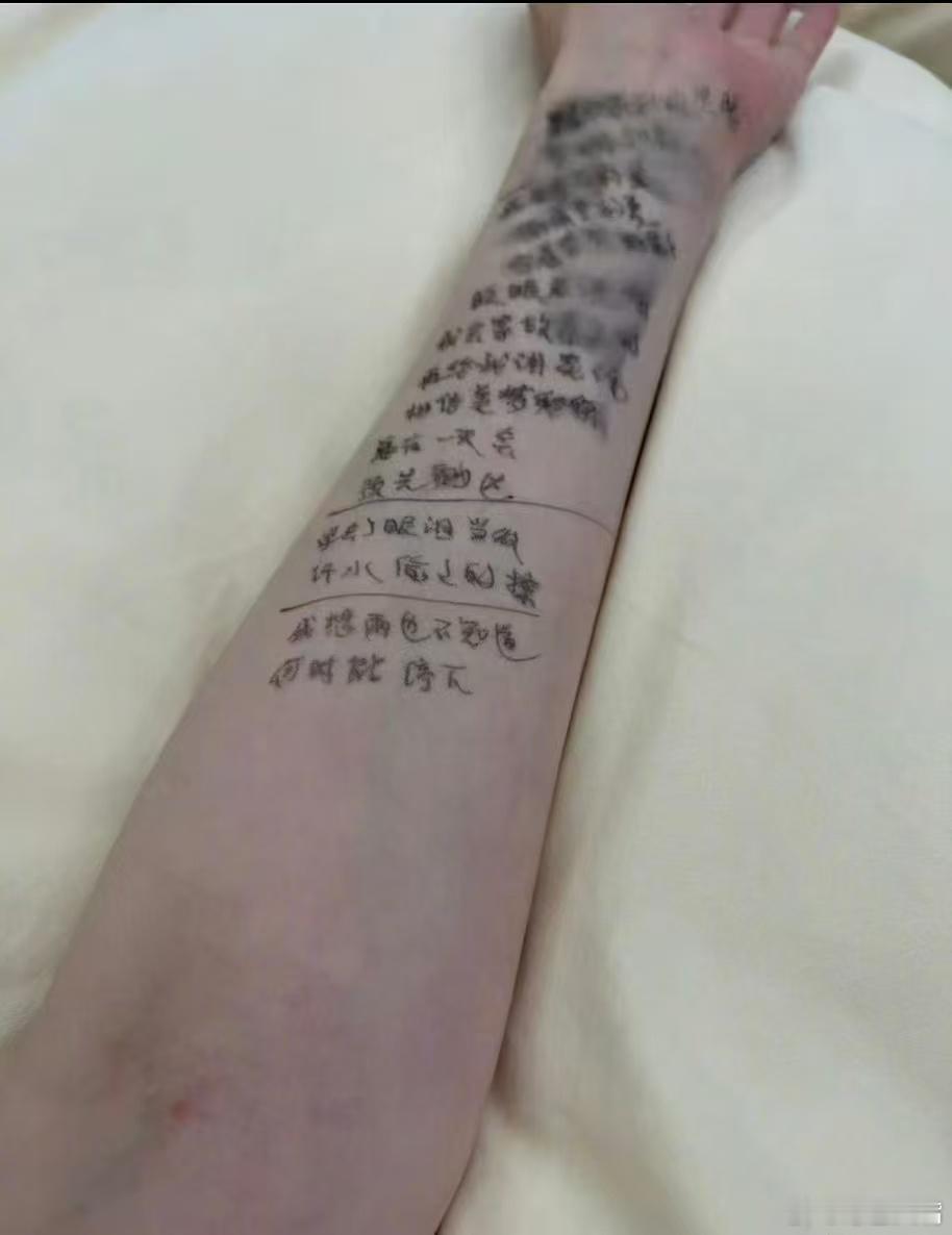 姐姐们花式抄歌词一日速成式训练就要迎接考核，姐姐们各显神通花式抄歌词，手臂手掌全