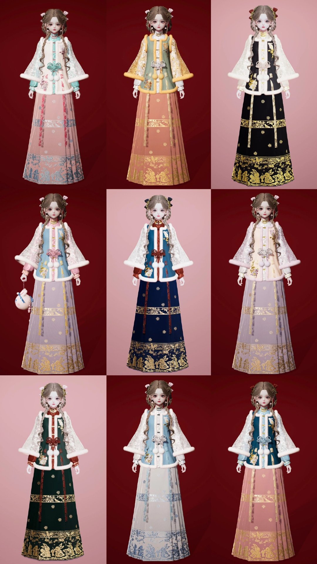 祥兔套装染色，大家最喜欢哪个宝宝？[抱一抱]#以闪亮之名# ​​​